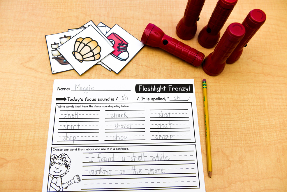 Phonics instruction - flashlight frenzy