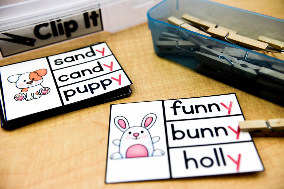 Clip-its phonics word work