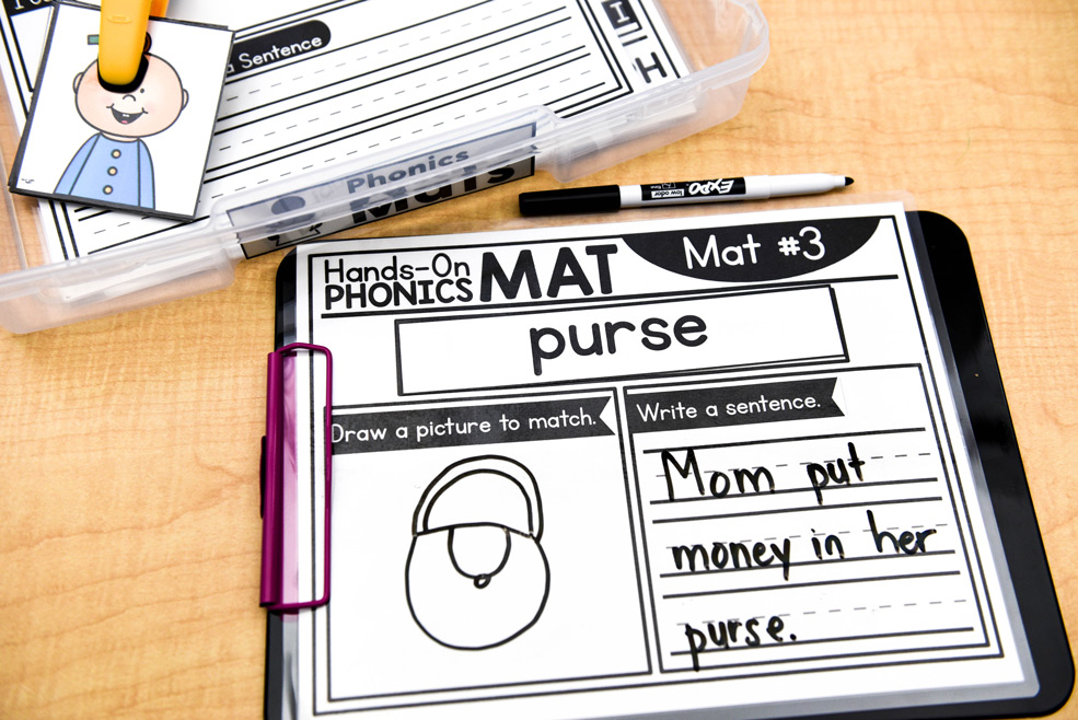 Hands-on phonics mat