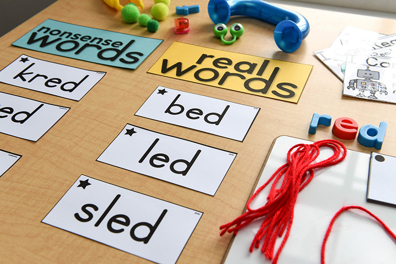 Differentiating real words from nonsense words