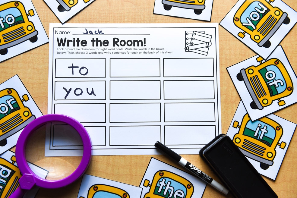 Learning materials: Write the room