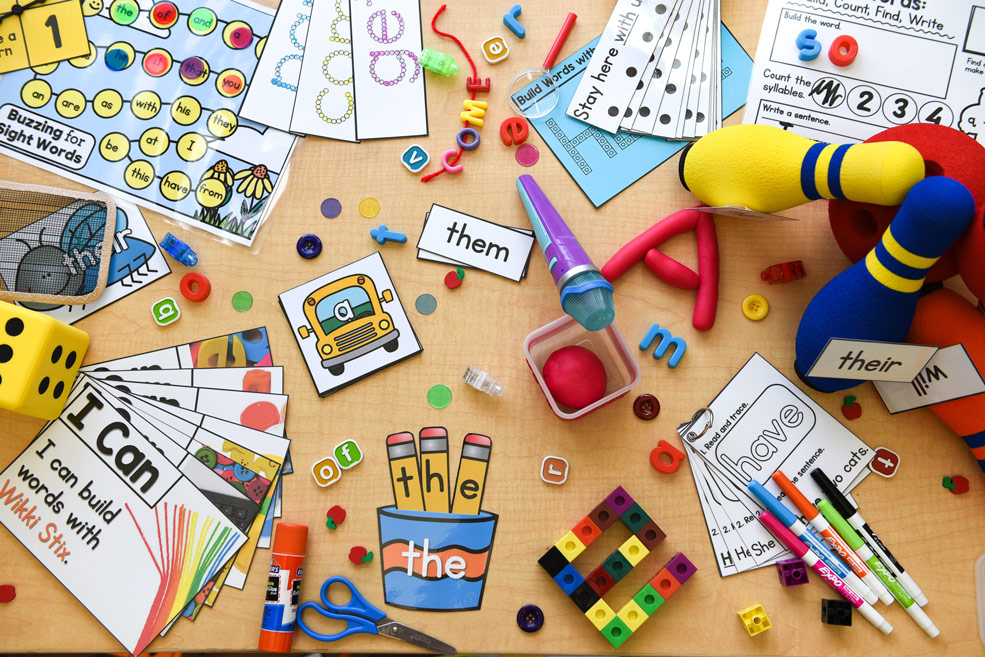 Hands-on sight words learning materials
