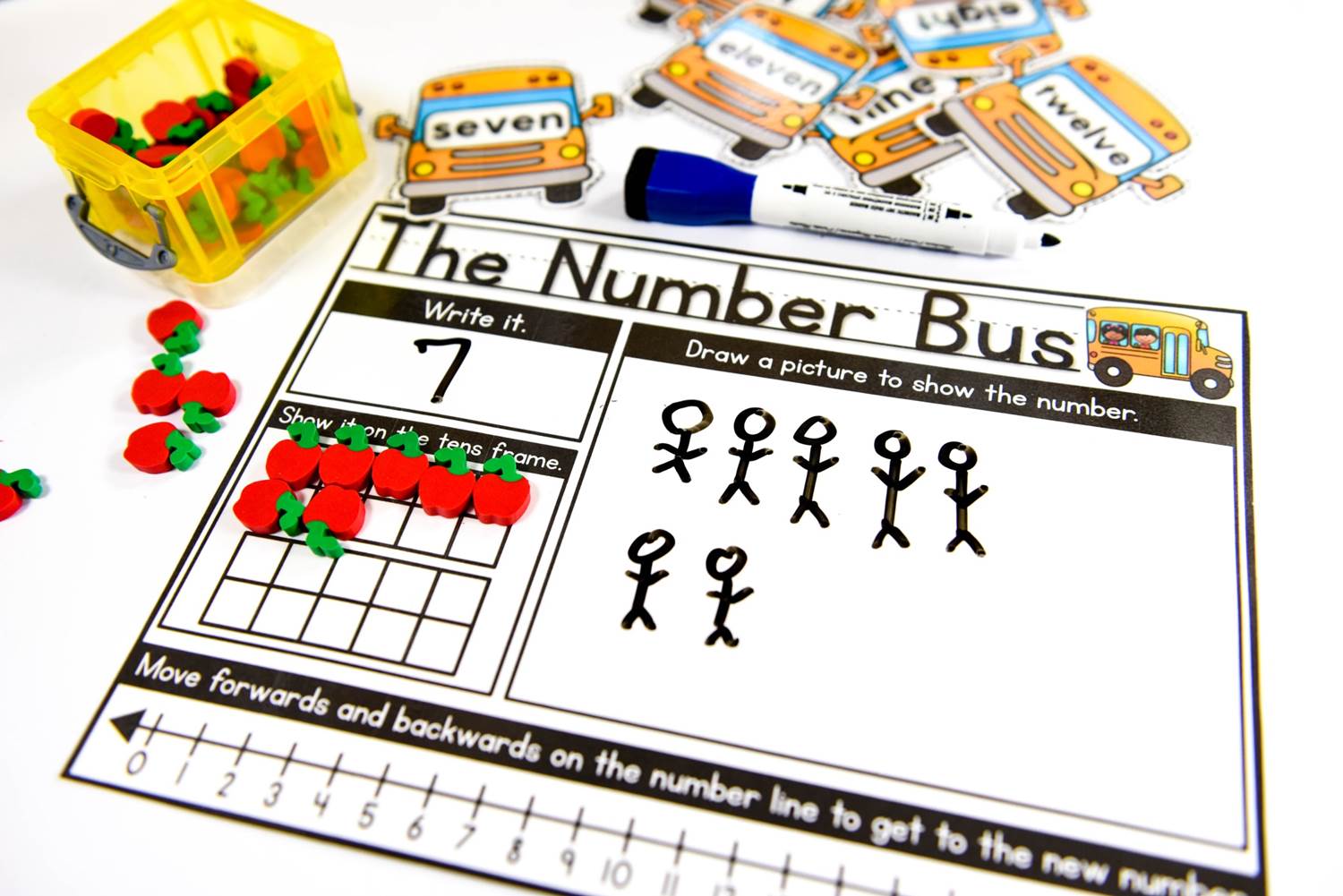 The number bus morning work activity