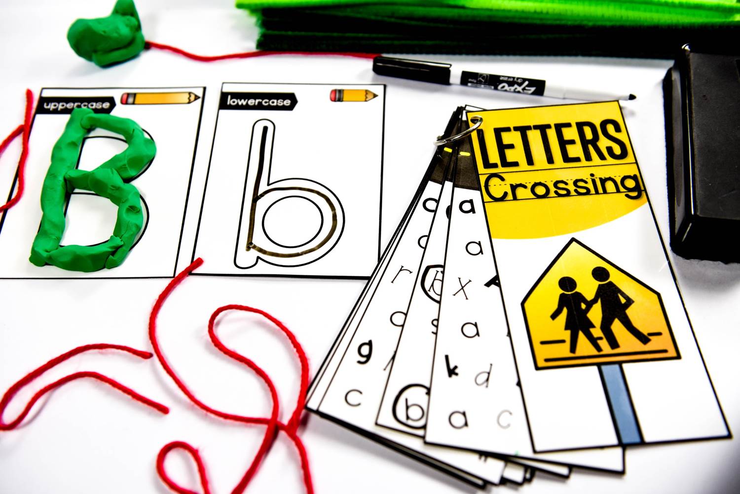 Letters crossing morning work activity